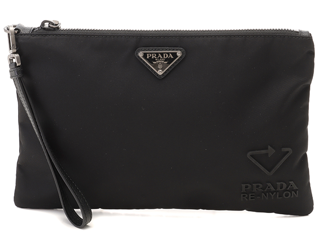 PRADA プラダ クラッチバッグ ブラック NERO ナイロン レザー 2NH006【472】 の購入なら「質」の大黒屋（公式）