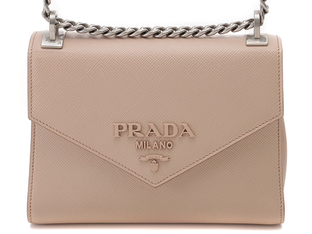 PRADA プラダ モノクローム 1BD127 2wayショルダー ピンクベージュ サフィアーノ 【431】2148103598616  の購入なら「質」の大黒屋（公式）