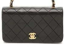 シャネル フルフラップ チェーンショルダー ココマーク ラムスキン 黒　4466 CHANEL - シャネル チェーンショルダーバッグ マトラッセ ココ