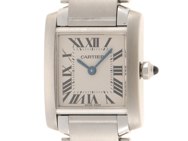 Cartier カルティエ 腕時計 タンクフランセーズ スモールモデル W51008Q3 ホワイト文字盤 スティール クォーツ【472】SJ