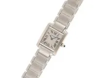 Cartier カルティエ 腕時計 タンクフランセーズ スモールモデル W51008Q3 ホワイト文字盤 スティール クォーツ【472】SJ