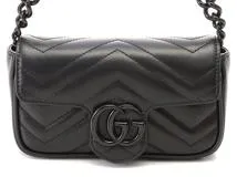 グッチ GGマーモントチェーンベルト ブラック GG Marmont thin belt in black leather | GUCCI® US