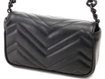 GUCCI グッチ チェーンベルトバッグ GGマーモンド ブラック