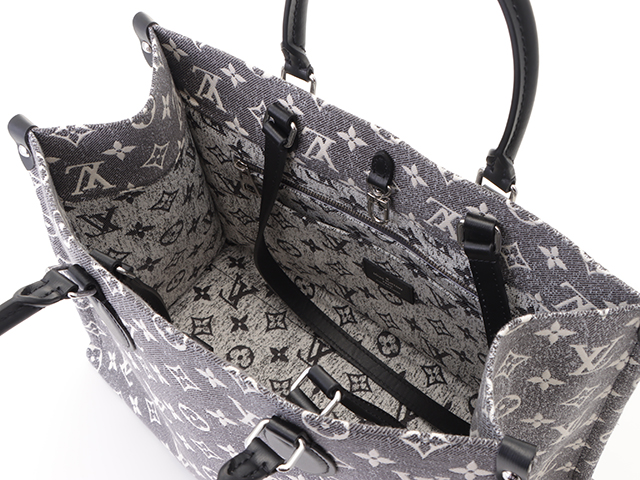 エレガントな グレー デニム★ Louis Vuitton オンザコー MM オンザゴー MM モノグラム・デニム｜ルイ・ヴィトン 公式サイト
