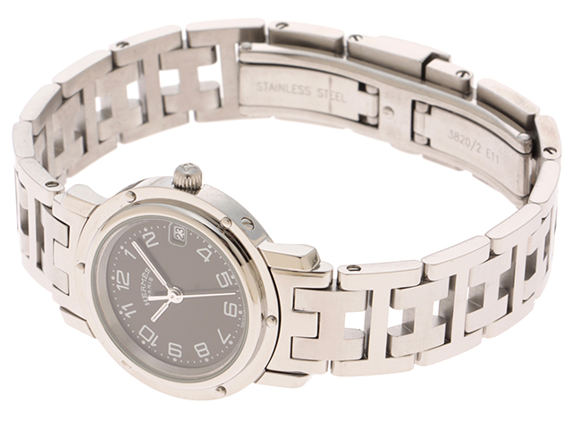 HERMES エルメス クリッパー CL4.220 ゴールドメッキ/ステンレス