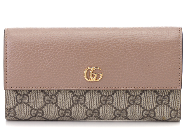 GUCCI グッチ GGスプリーム GGマーモント コンチネンタルウォレット