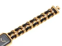 CHANEL シャネル プルミエールＬ H0001 ゴールドメッキ / 革　レディース時計　【460】2148103604331