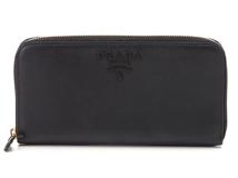 PRADA　プラダ　ラウンドファスナー長財布　ブラック　サフィアーノ　1ML506【205】