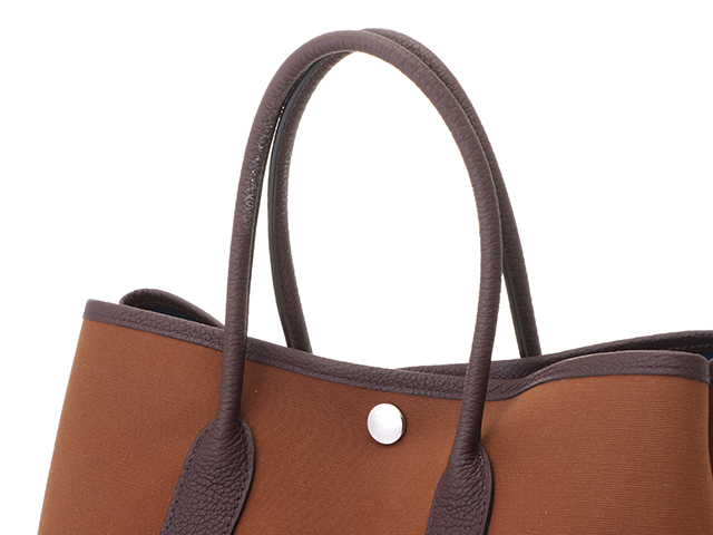 HERMES エルメス ガーデンパーティTPM ブラウン シルバー金具