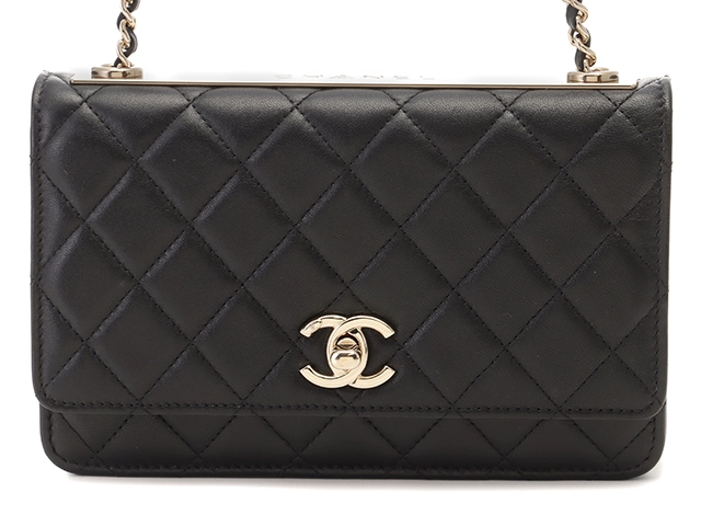 M名037 / CHANEL マトラッセ ダブルステッチ ポーチ ラムスキンポーチサイズ高さ