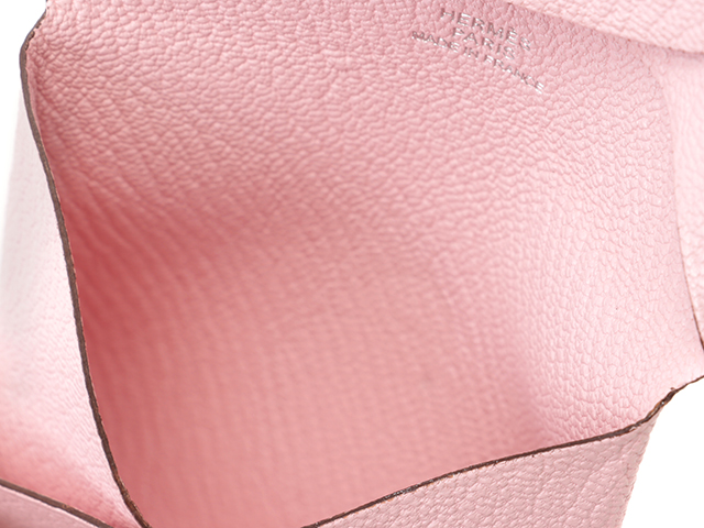 HERMES エルメス バスティア コインケース ローズサクラ シェーブル