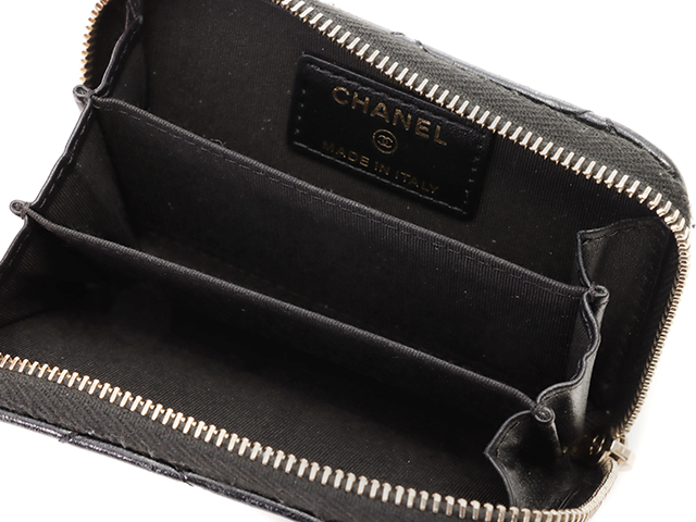 CHANEL シャネル マトラッセ コインケース ブラック／GP