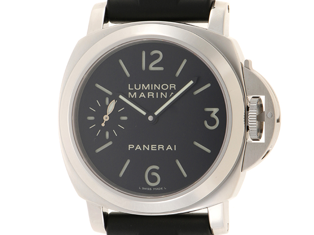 PANERAI パネライ ルミノールマリーナ PAM00111 OP6727 SS/ラバー 手巻き ブラック メンズ【430】2148103606878  の購入なら「質」の大黒屋（公式）