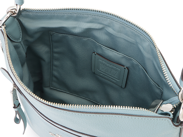 COACH コーチ ショルダーバッグ ライトブルー レザー F34823