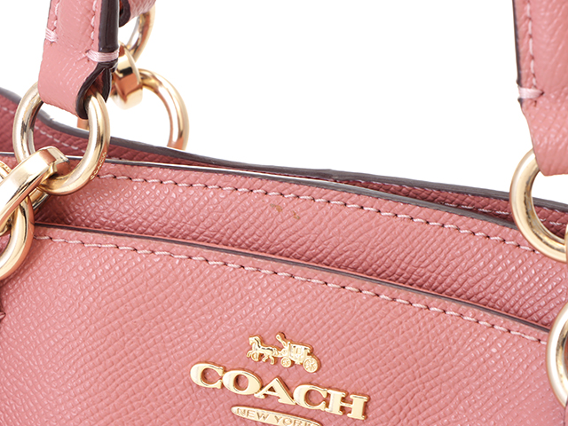 COACH コーチ ミネッタ 2wayショルダーバッグ ピンク レザー