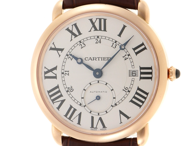 Cartier カルティエ ロンド ルイ W6801005 シルバー K18ピンクゴールド×クロコダイルレザー メンズ 自動巻き シースルーバック  （2148103609404）【200】 の購入なら「質」の大黒屋（公式）