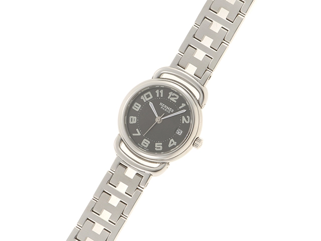 HERMES エルメス 腕時計 プルマン PU2.210 グレー レディース クオーツ (2148103610882)【200】