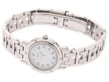HERMES　エルメス　クリッパー　CL4.210.130/3820　ホワイト文字盤　SS　クォーツ　レディース腕時計【431】