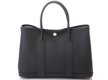 HERMES 　エルメス　ガーデンパーティ30/TPM　ブラック　ネゴンダ　シルバー金具　D刻印2019年頃【472】AH
