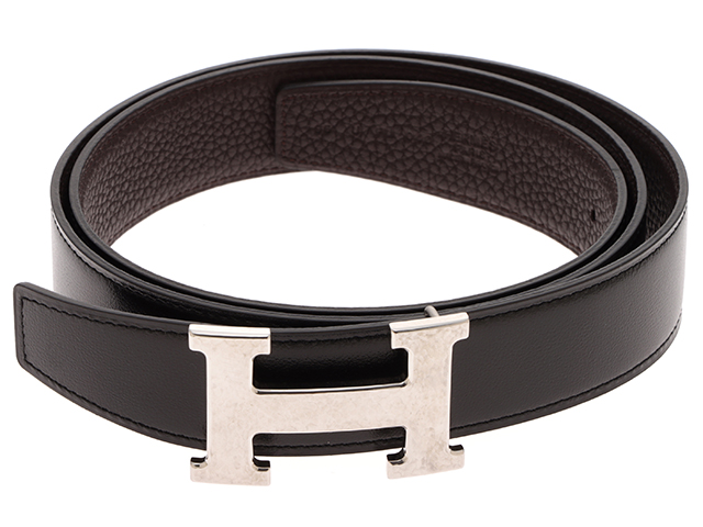 【極美品】エルメス コンスタンス Hベルト ブラック ダークブラウン 80 D刻 HERMES エルメス コンスタンスHベルト トゥアレグ ブラック