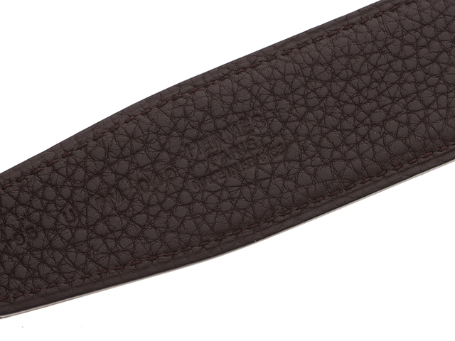 HERMES エルメス コンスタンスHベルト ブラック／ダークブラウン