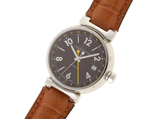 LOUIS VUITTON ルイヴィトン タンブール GMT Q1131 SS/カワ 自動