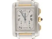 Cartier カルティエ 腕時計 タンクフランセーズLM クロノリフレックス W51004Q4 イエローゴールド／ステンレス アイボリー文字盤 クオーツ 1998年並行品【472】SJ