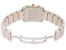 Cartier カルティエ 腕時計 タンクフランセーズLM クロノリフレックス W51004Q4 イエローゴールド／ステンレス アイボリー文字盤 クオーツ 1998年並行品【472】SJ