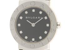 BVLGARI　ブルガリ　腕時計　ブルガリ・ブルガリ　BB26SS　ステンレススチール　ダイヤ12P　クォーツ　ブラック文字盤　レディース　2148103615115　【205】