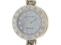 BVLGARI ブルガリ 腕時計 B-zero1 BZ22S ステンレス 12Pダイヤモンド ブルーシェル文字盤 Mサイズ クォーツ レディース【472】SJ  の購入なら「質」の大黒屋（公式）