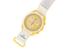 Omega x Swatch Watch S033J100 40mm Men's Yellows X Whites