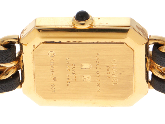 CHANEL シャネル 時計 プルミエールL H0001 ブラック文字盤 GP
