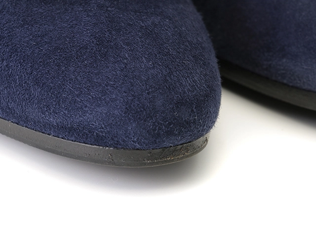 HERMES　エルメス　サンジェルマン　ショートブーツ　レディース35　ネイビー/シルバー金具　スウェード　182103Z　2148103619373　【200】