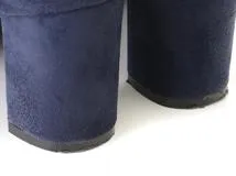 HERMES　エルメス　サンジェルマン　ショートブーツ　レディース35　ネイビー/シルバー金具　スウェード　182103Z　2148103619373　【200】