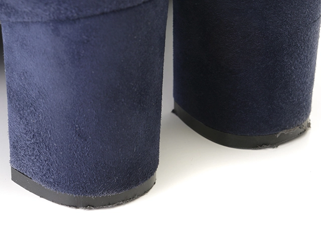 HERMES　エルメス　サンジェルマン　ショートブーツ　レディース35　ネイビー/シルバー金具　スウェード　182103Z　2148103619373　【200】