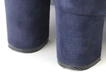 HERMES　エルメス　サンジェルマン　ショートブーツ　レディース35　ネイビー/シルバー金具　スウェード　182103Z　2148103619373　【200】