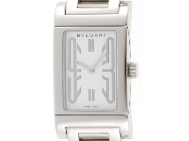 本物保証! 【美品】BVLGARI ブルガリ 腕時計 レッタンゴロ ブルー