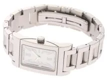 BVLGARI　ブルガリ　　レッタンゴロ　クォーツ腕時計　アナログ　ステンレス　ホワイト　シルバー　レディース 　RT39S　【436】　2148103619663