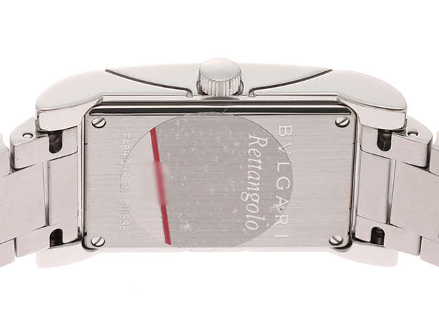 BVLGARI　ブルガリ　　レッタンゴロ　クォーツ腕時計　アナログ　ステンレス　ホワイト　シルバー　レディース 　RT39S　【436】　 2148103619663