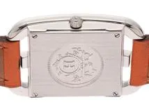 HERMES エルメス 腕時計 ケープコッドPM Wトゥール CC1.210 ホワイト文字盤 ステンレス クオーツ【472】SJ