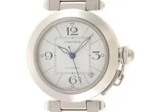 Cartier カルティエ 腕時計 パシャC W31074M7 ステンレススティール ホワイト文字盤 自動巻【472】SJ
