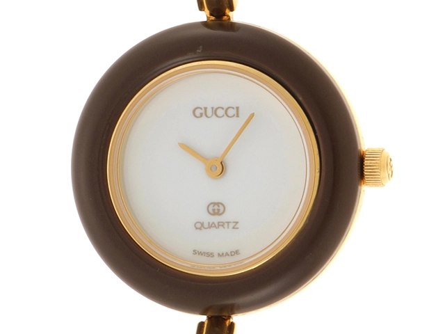 GUCCI 1100-L レディース腕時計　ゴールドチェンジベゼル　稼働 楽天市場】GUCCI チェンジベゼルウォッチ 1100-L 電池交換済 クォーツ