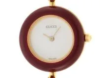 GUCCI グッチ 時計 チェンジベゼル 11/12.2 クオーツ レディース GP ホワイト 2148103623219【207】  の購入なら「質」の大黒屋（公式）