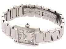 Cartier カルティエ 時計 タンクフランセーズSM W51008Q3 ホワイト文字盤 SS クォーツ レディース（2148103623950）M【200】