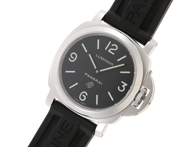 PANERAI パネライ 腕時計 ルミノール ベース ロゴ PAM00000 ブラック文字盤 ステンレス/レザー 手巻き 並行品【472】SJ