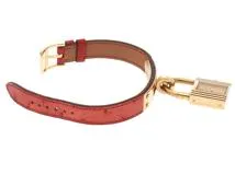 HERMES エルメス ケリーウォッチ KE1.201 ゴールドメッキ/カーフレザー ゴールド文字盤 レディース クオーツ（2148103625657）N【200】