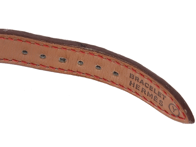 HERMES エルメス ケリーウォッチ KE1.201 ゴールドメッキ/カーフレザー ゴールド文字盤 レディース クオーツ(2148103625657)N【200】