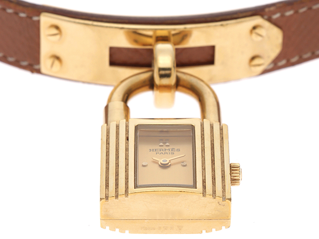 HERMES エルメス 腕時計 ケリーウォッチ KE1.201 ゴールドメッキ