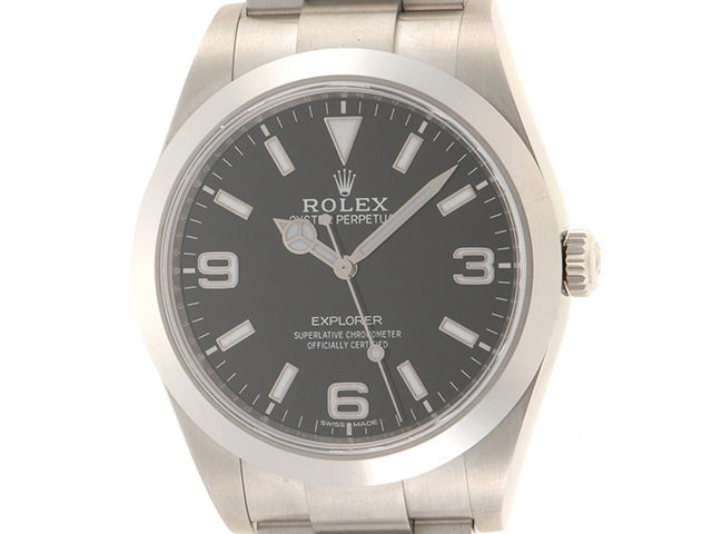 ロレックス エクスプローラーI 後期型 ホワイト369 214270 ブラック ランダムシリアル ランダム番 メンズ  腕時計
