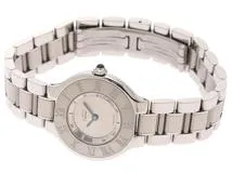 Cartier　カルティエ　レディース腕時計　マスト21　SM　W10109T2　クオーツ　シルバー文字盤　ステンレス【433】